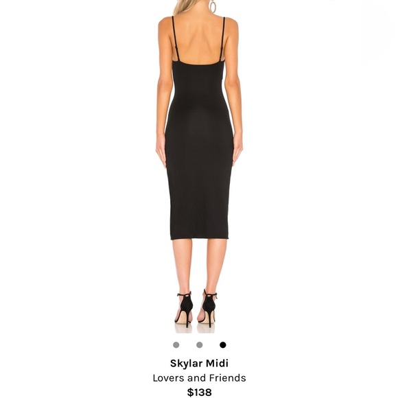 Lovers and Friends Black Midi Dress - Picture 3 of 6
